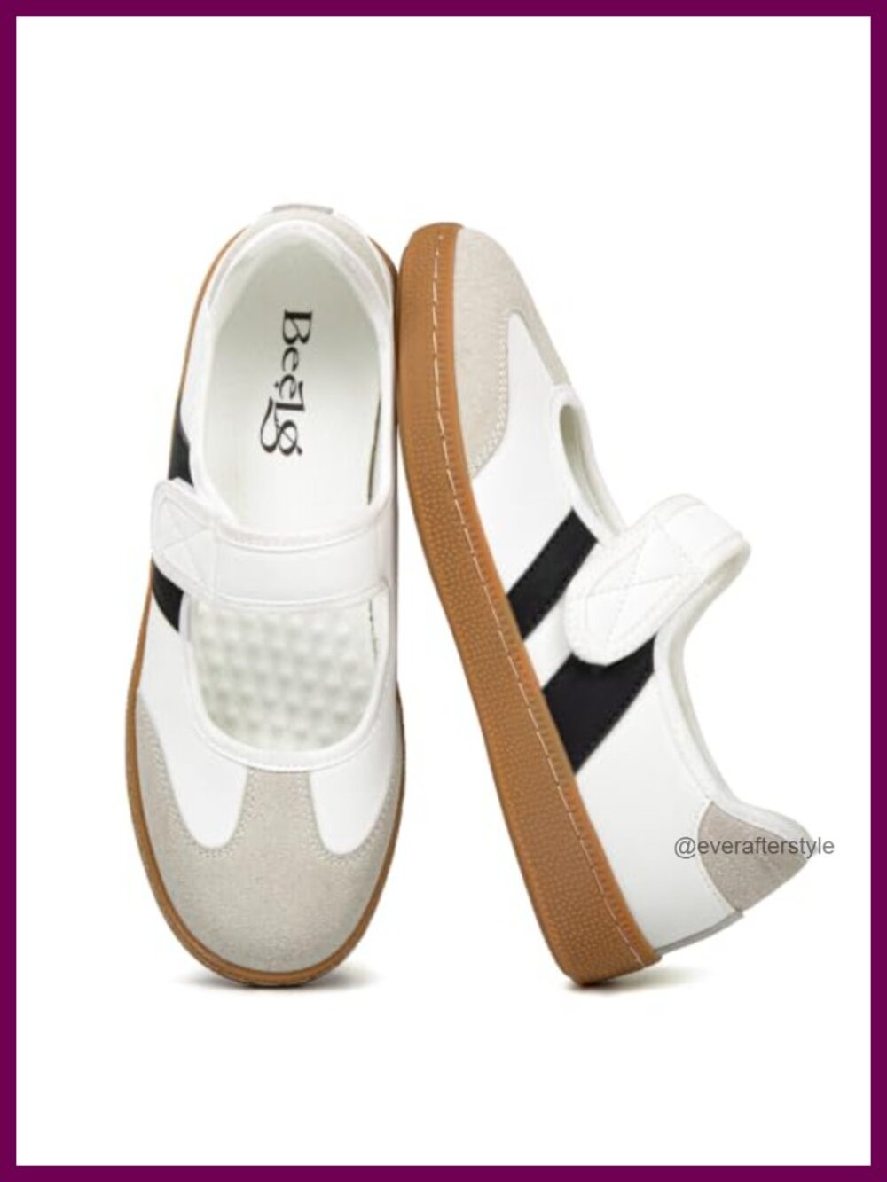 Mary Jane Sneakers for Women Comfortable Ballet Sneakers Non-Slip Walking Flats
